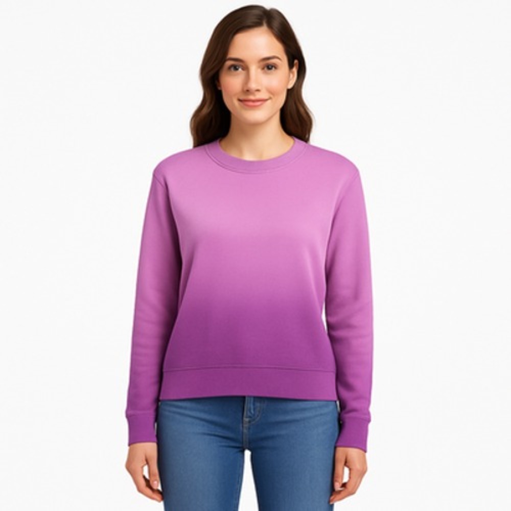 NWT Splendid Light Orchid Dip Dye Purple Ombre Knit Crewneck Sweatshirt Small